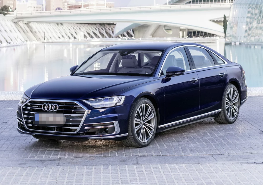 蓝色奥迪a8,这样的造型你见过吗?优雅的造型,流畅的线条,颜值很高