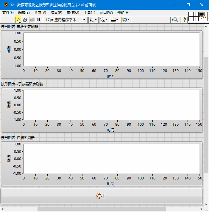 labview数据可视化:使用波形图表控件逐点显示曲线的方法