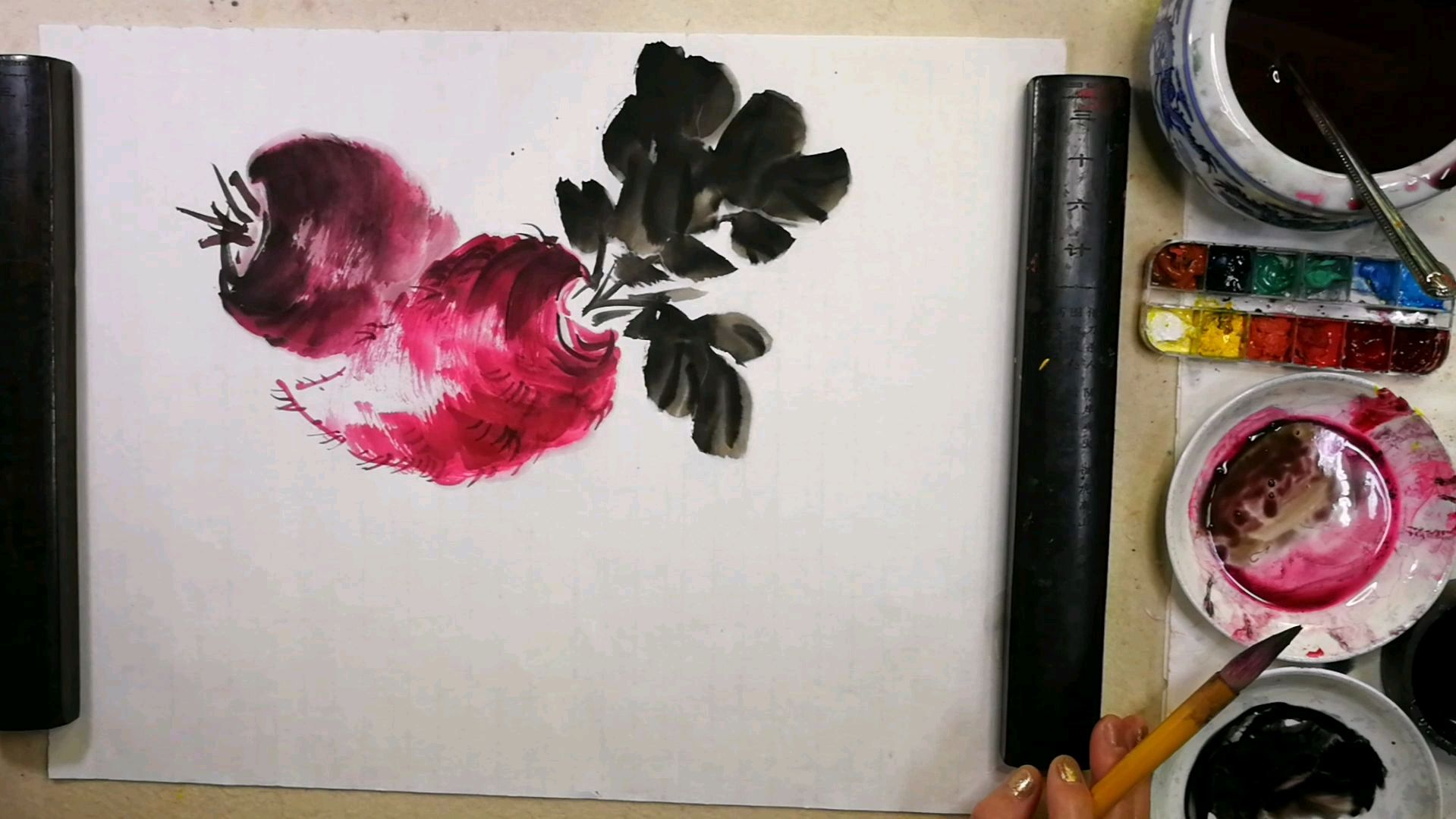 第九章蔬菜和水果的画法。第二节其他萝卜的画法参考2