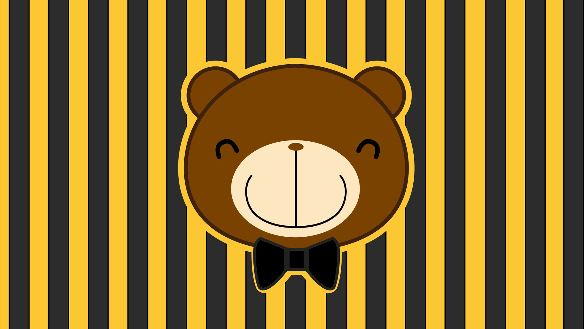 巧克力熊272°笑容超清电脑桌面壁纸,分辨率为1920x1080