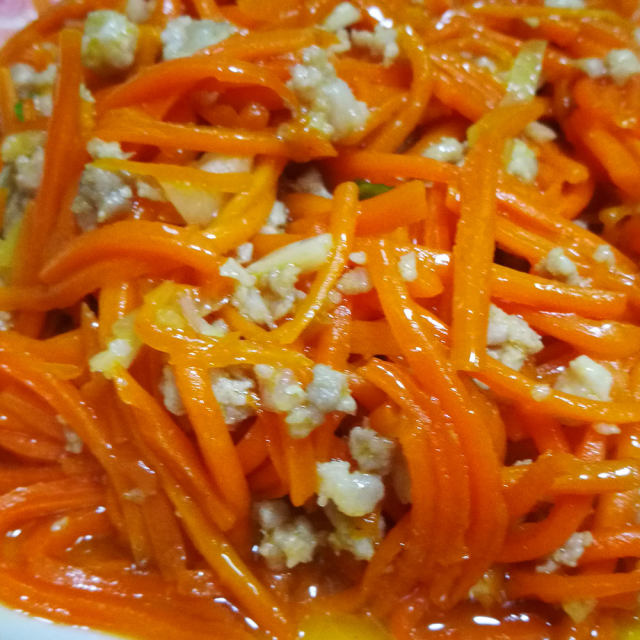 肉沫胡萝卜,炒一炒,好吃下饭,5块钱能炒1大盘