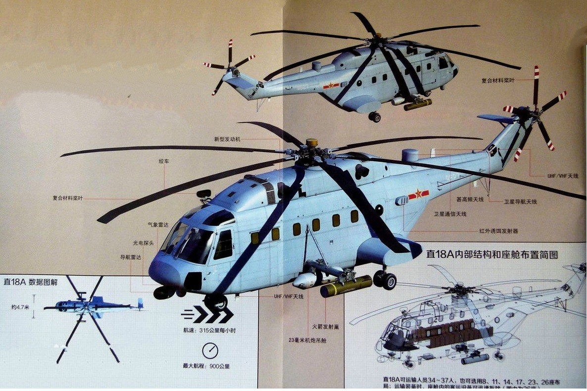 直18直升机参数图片