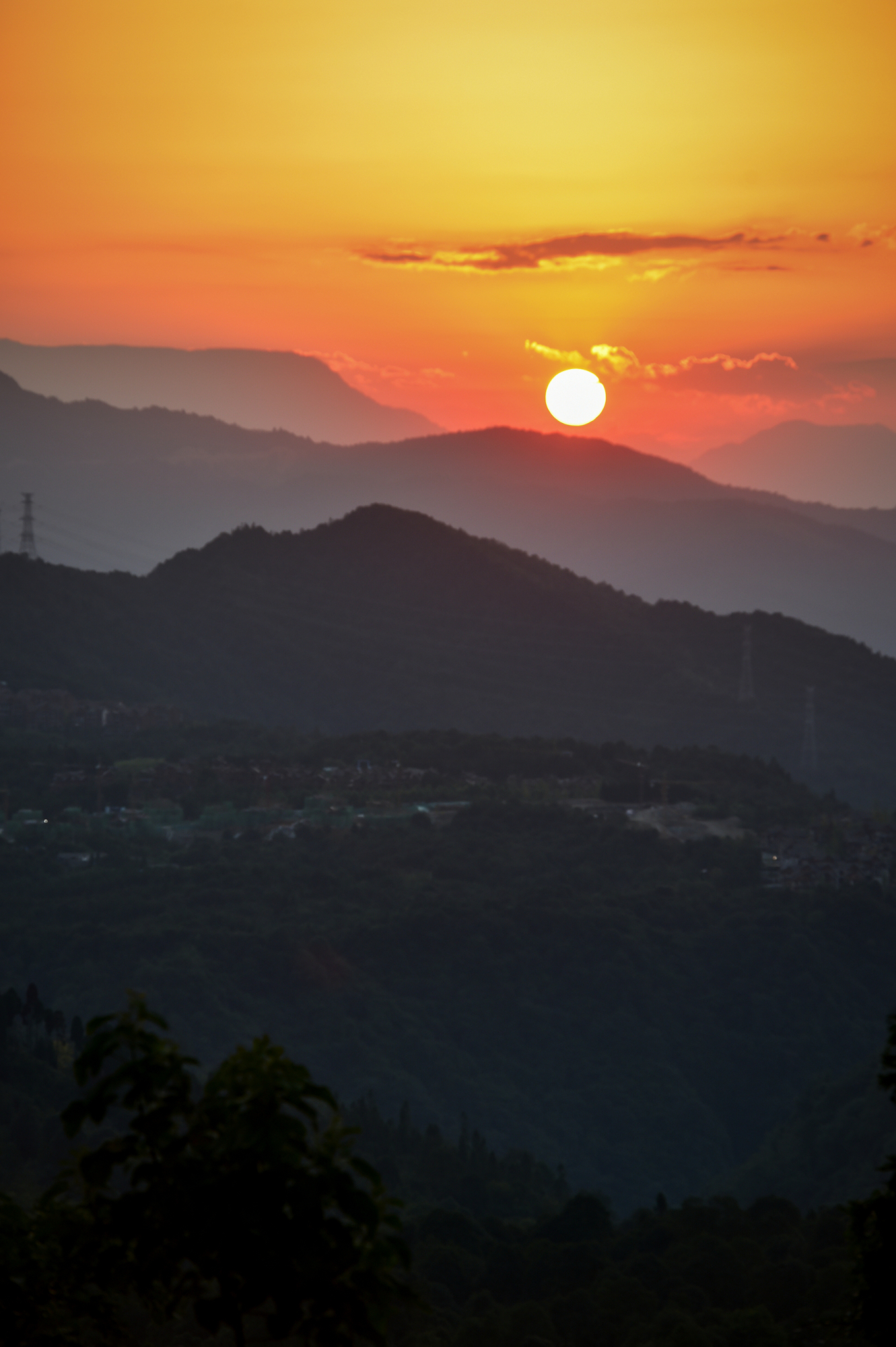 风光摄影:峨眉半山的落日