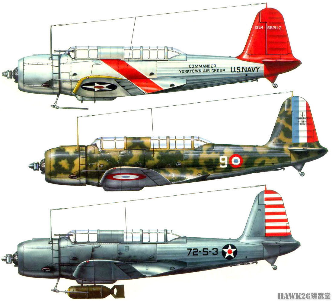 图说:sb2u"辩护者"世界第一款舰载单翼高速俯冲轰炸机