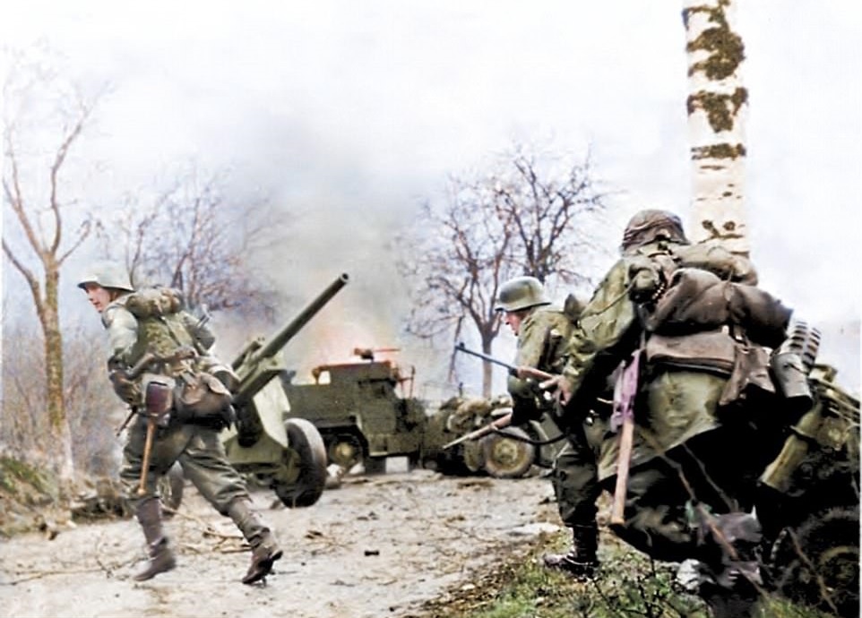 罕见的二战德军真实战斗瞬间,这十张彩照的清晰度难得一见!