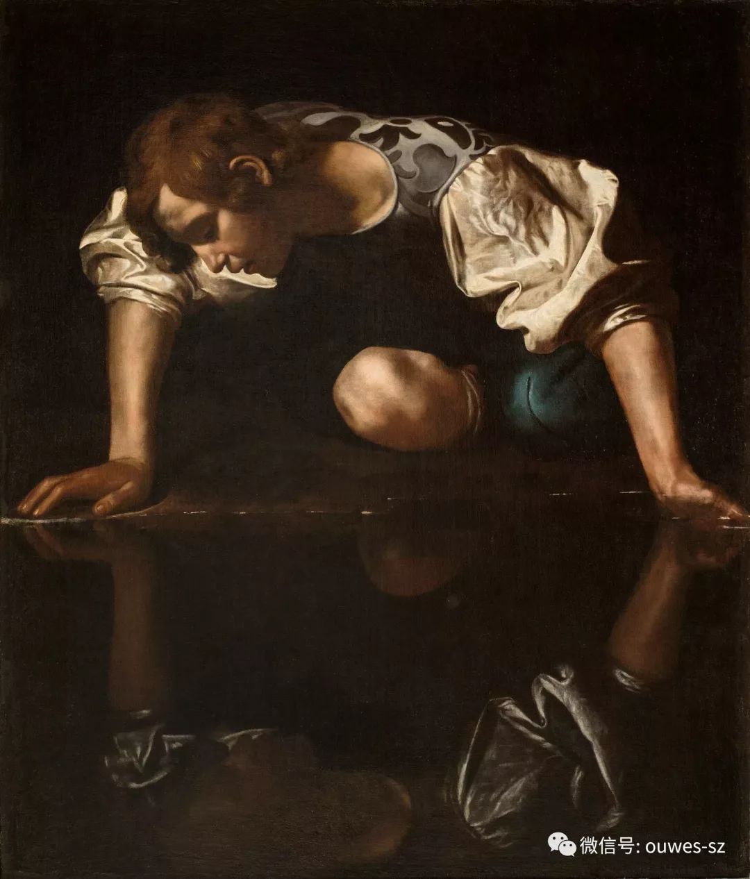 卡拉瓦乔的作品《那耳喀索斯》是一个著名神话