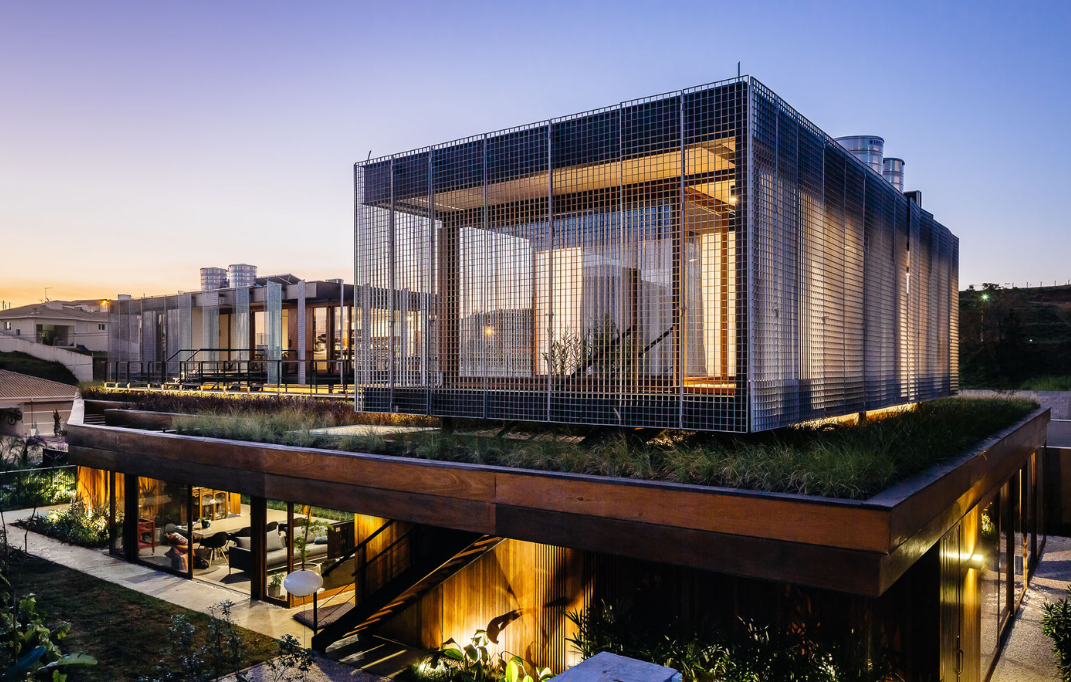 家居:一个架空庭院,钢木结构乡村自建别墅住宅设计案例