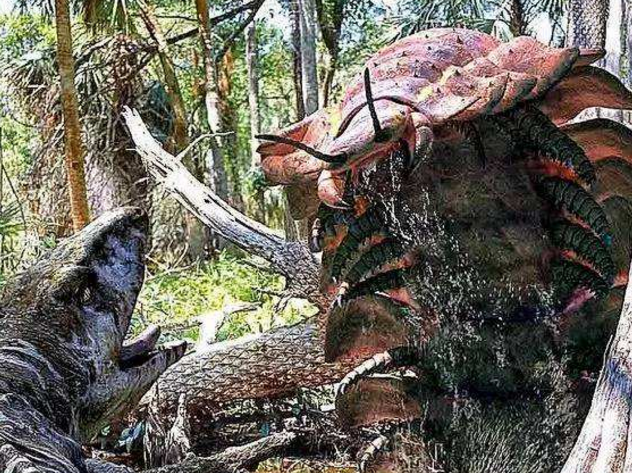 碳龟,这种上古龟的头有足球那么大,身子比小汽车还