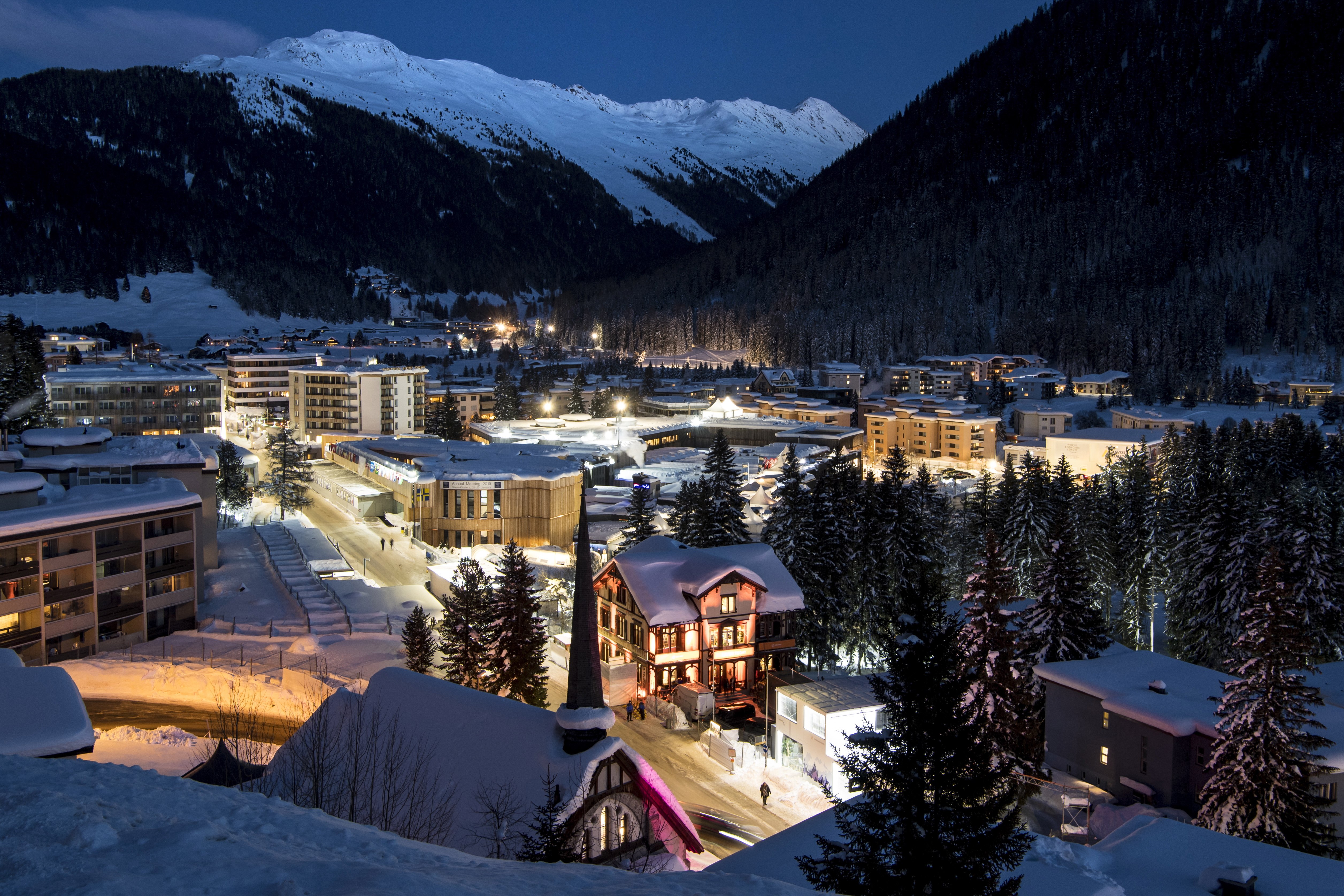 达沃斯夜景