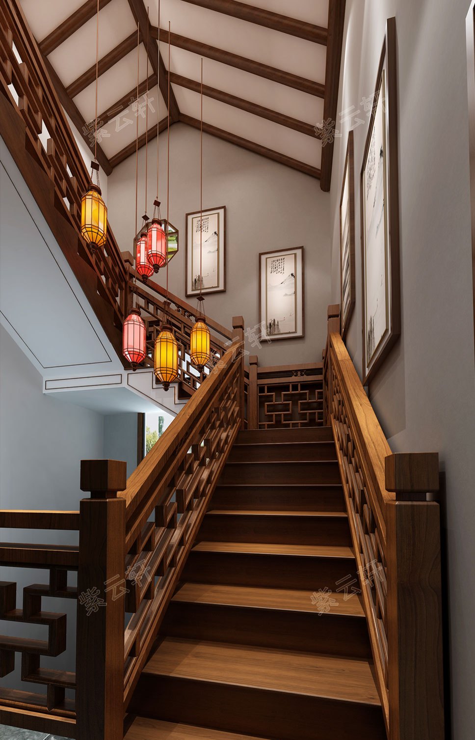 楼梯中式装修----中式风格的楼梯究竟有多美,喜欢就抓紧收藏 转载自百