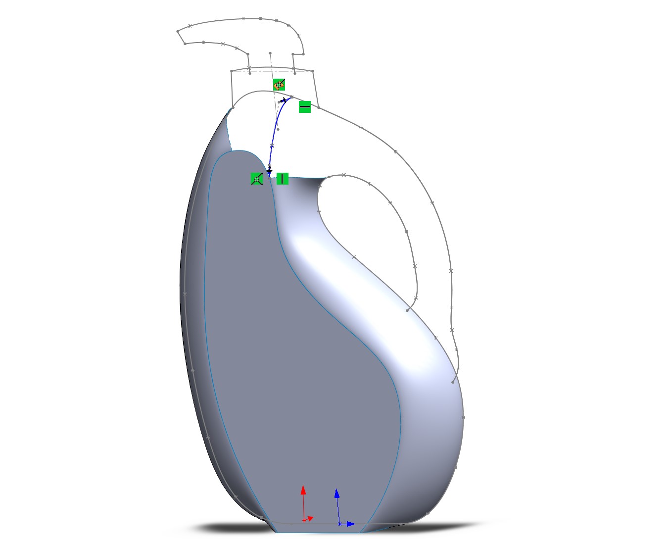 solidworks洗衣液瓶曲面造型