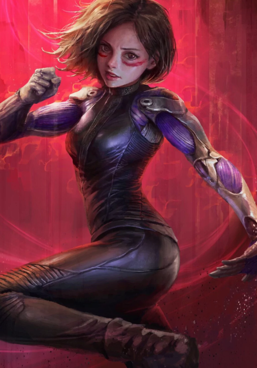 阿丽塔动漫壁纸:她有着天使的面孔和为战而生的身躯