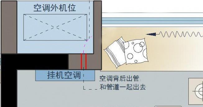 挂机空调隐藏安装图图片