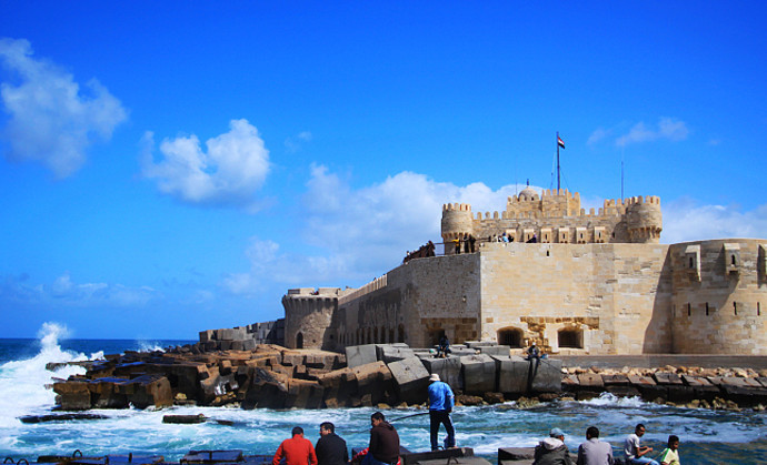 凯特贝城堡是亚历山大市的一个标志性建筑物,景色让人流连忘返