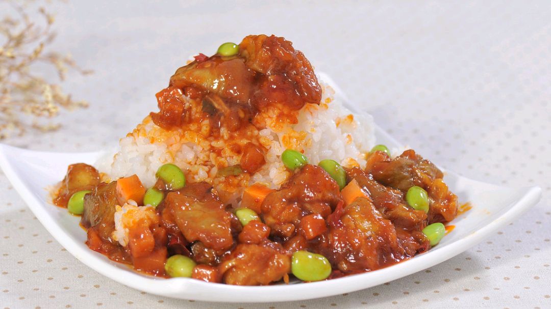 茄子肉丁盖饭,五一假期的一道美食可以提前准备啦!