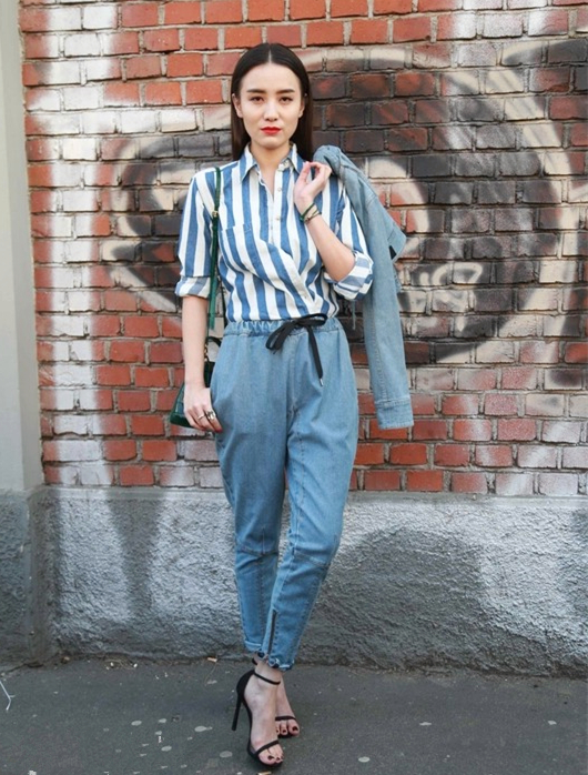 对胯宽腿粗束手无策?这6款哈伦裤搭配,给你造型加点"酷"