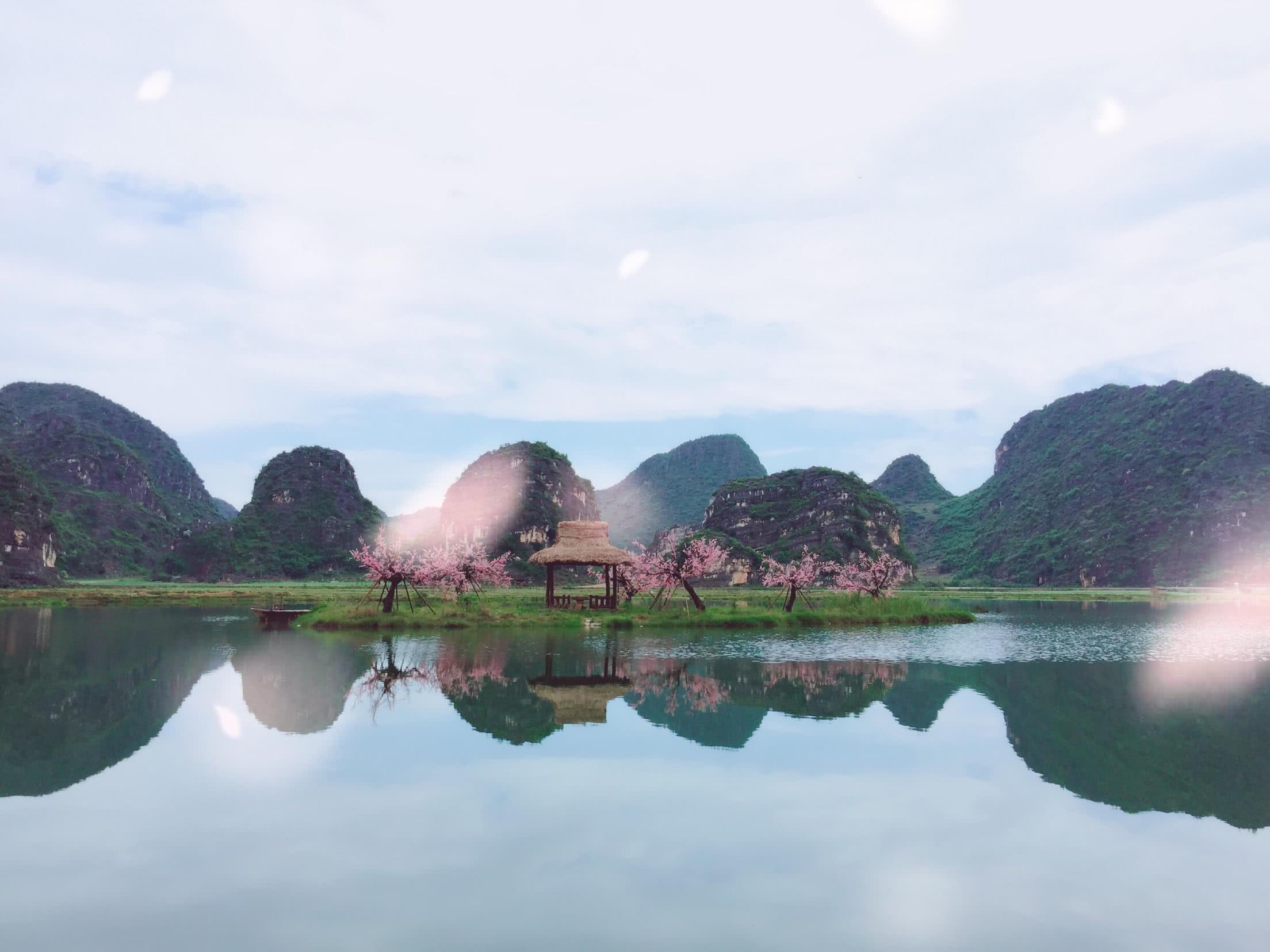 十里桃花美景图片