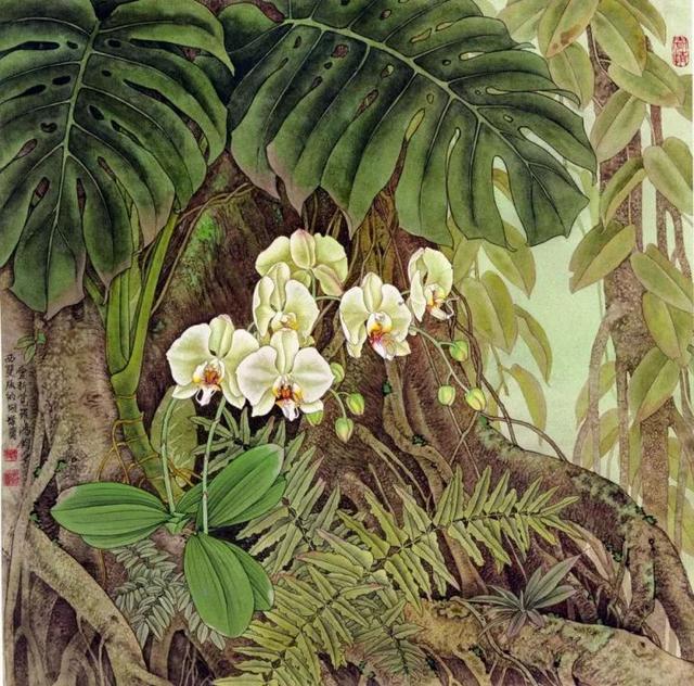 他是中国花鸟画科第一届专业人才(99幅)