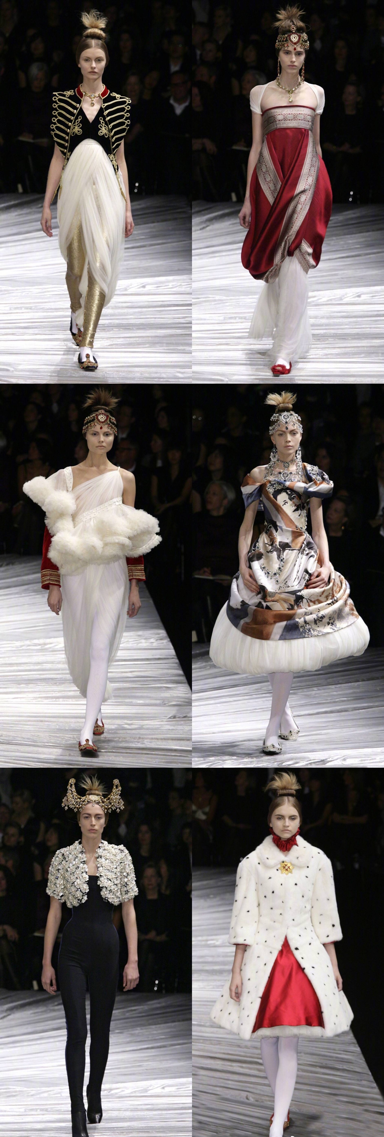 亚历山大·麦昆2008秋冬高定,维多利亚复古礼服,高级时装!