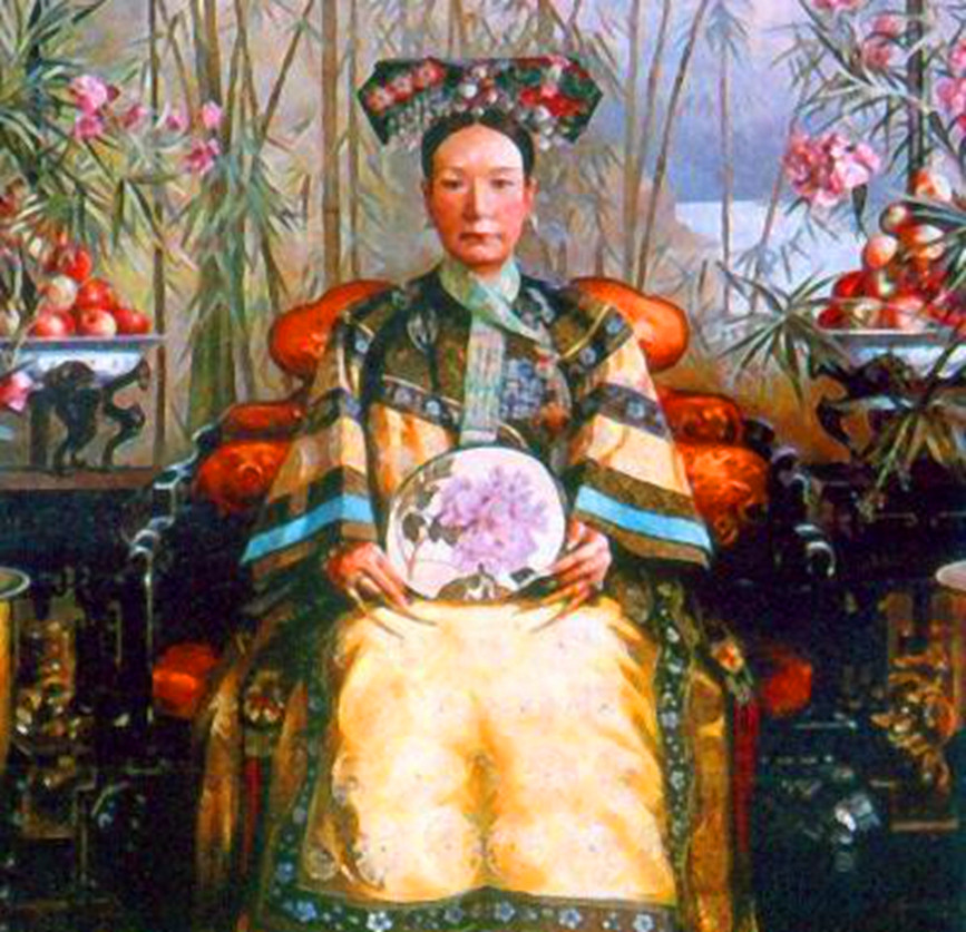 罕见的慈禧油画像:正襟危坐严肃至极,最后一张宛如少女!