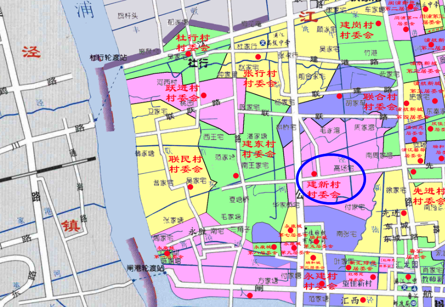 上海市闵行区征地修路,位于上海轨道交通浦江线的最后两站附近
