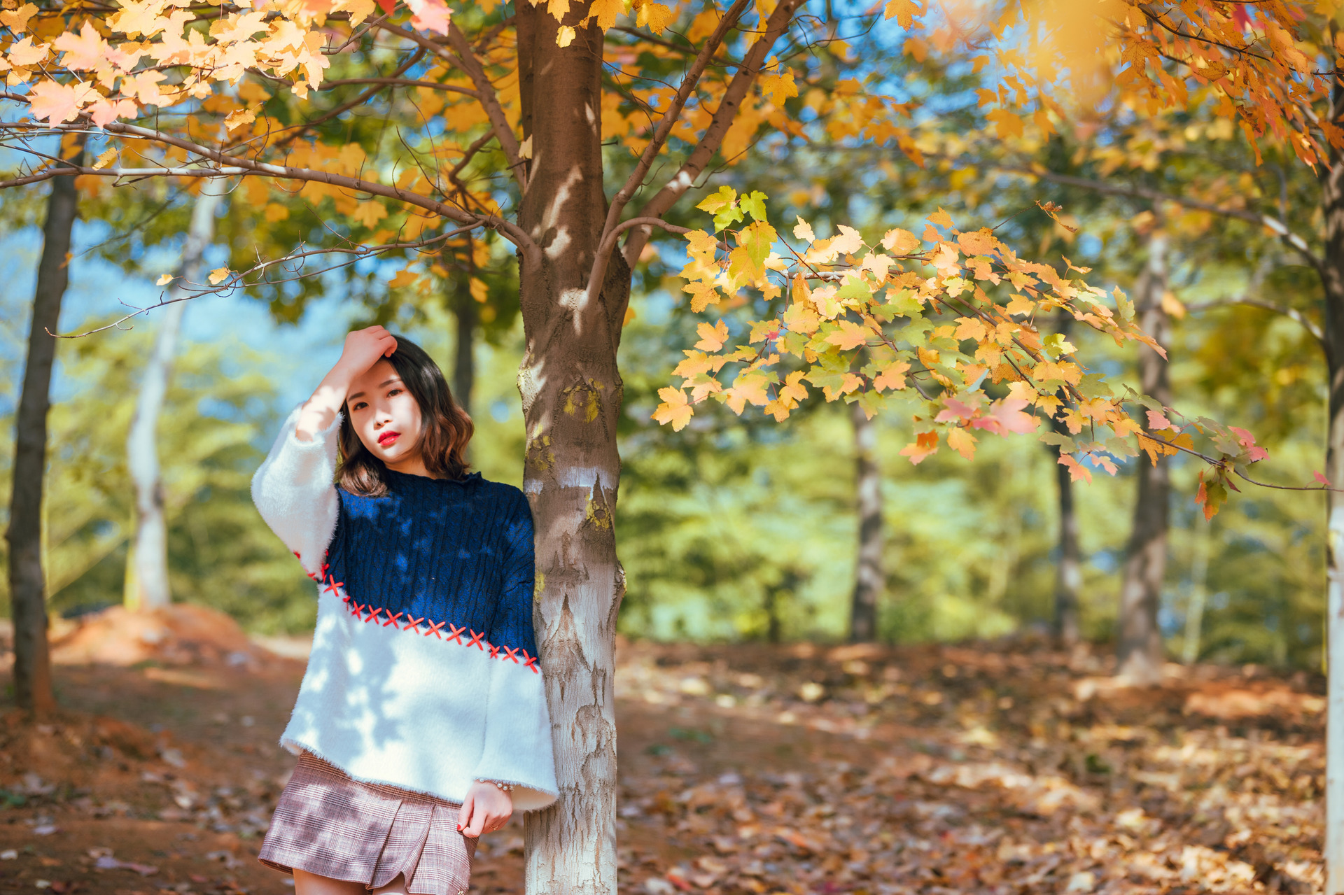 人像拍照:秋天树林学会这样拍人像照,照片惊艳整个朋友圈