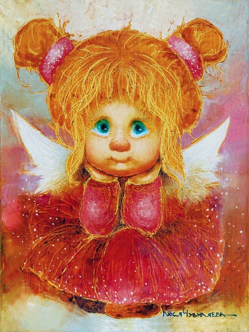 插画:俄罗斯艺术家lucy chuvilyaeva作品-温暖可爱的太阳天使