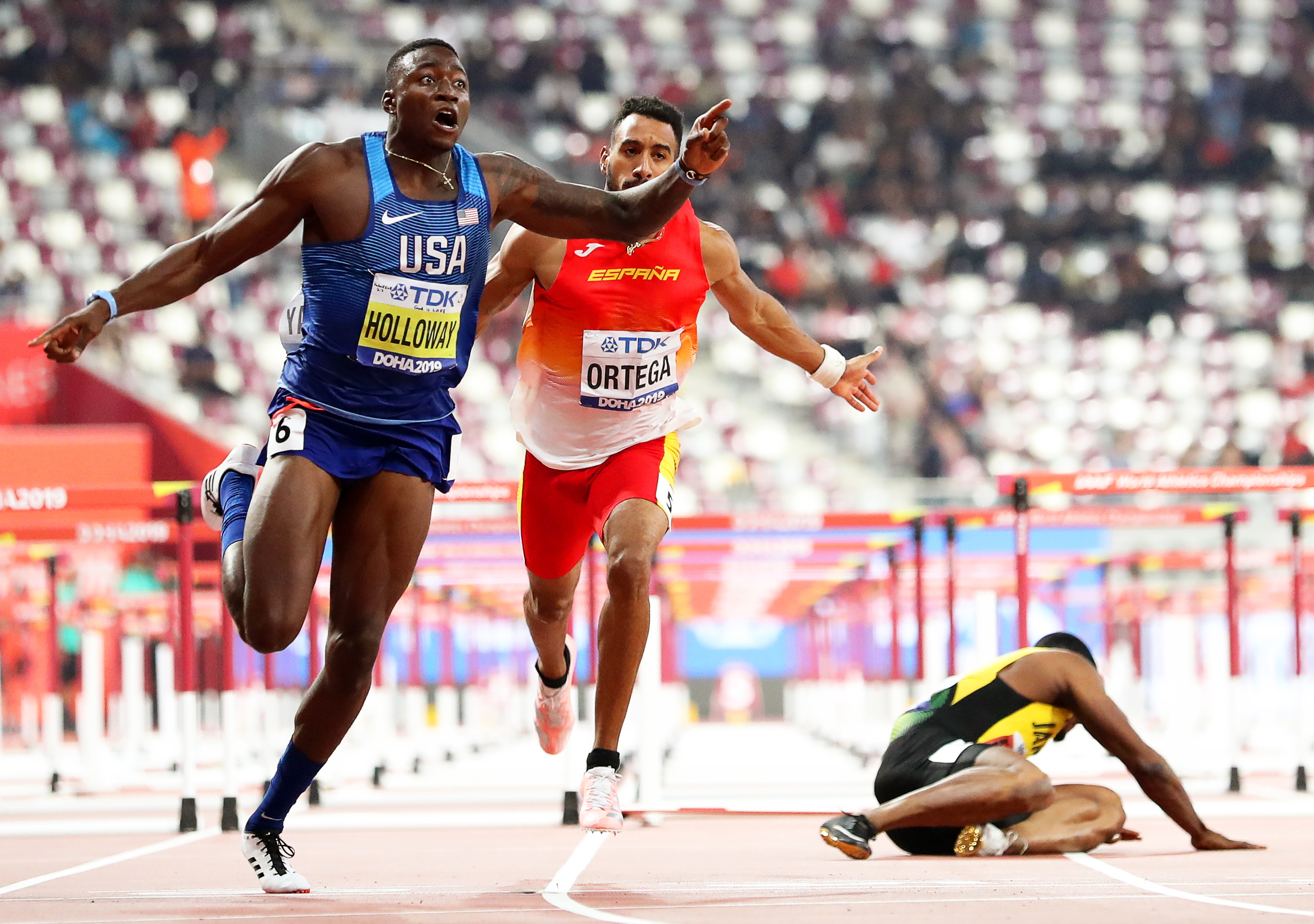 多哈田径世锦赛:美国选手霍洛韦夺冠男子110米栏