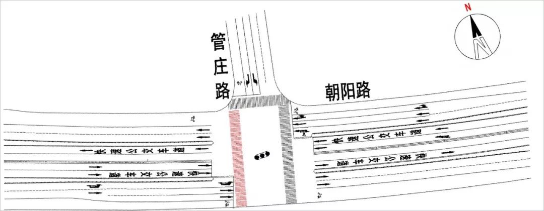 改造措施①金台西路南段增设机非隔离护栏