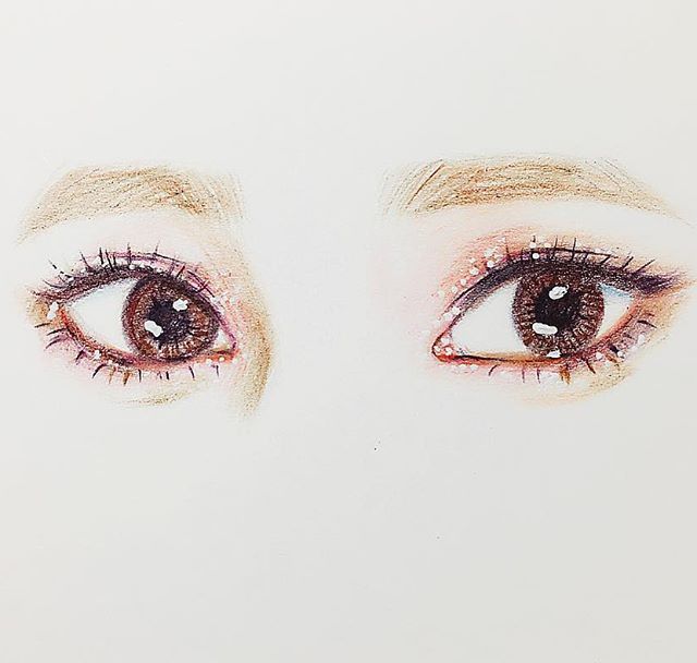 彩铅手绘:一组非常漂亮的眼睛插画