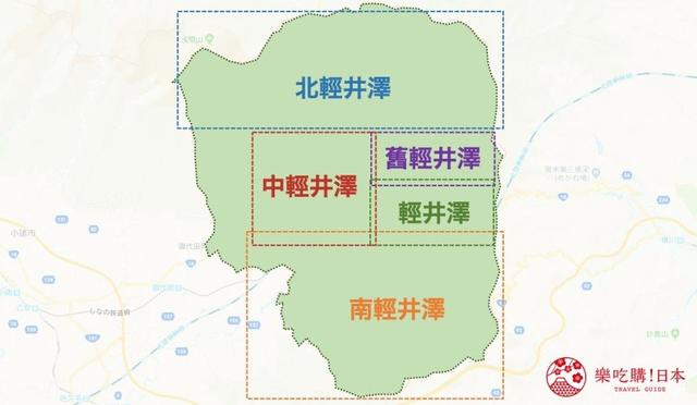 轻井泽在日本的地图图片