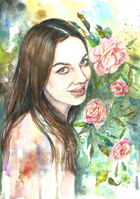 水彩画:艺术家lesya poplavskaya人物绘画作品(一)