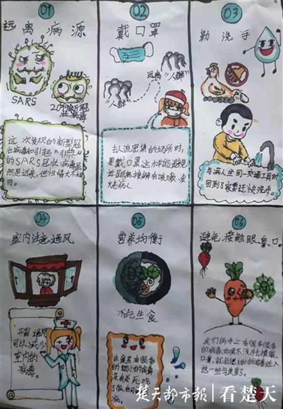 小学生防疫手册制作图片