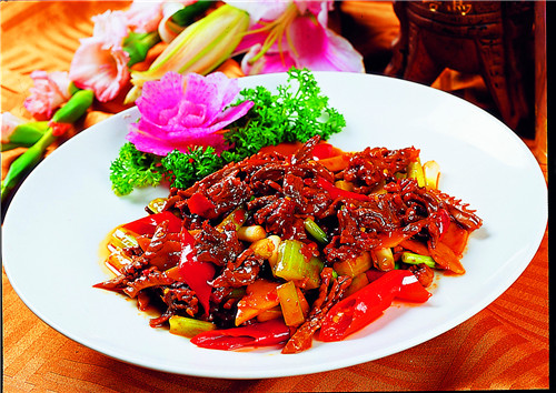 火爆双脆:是一道四川省的特色传统名菜,属于川菜系.