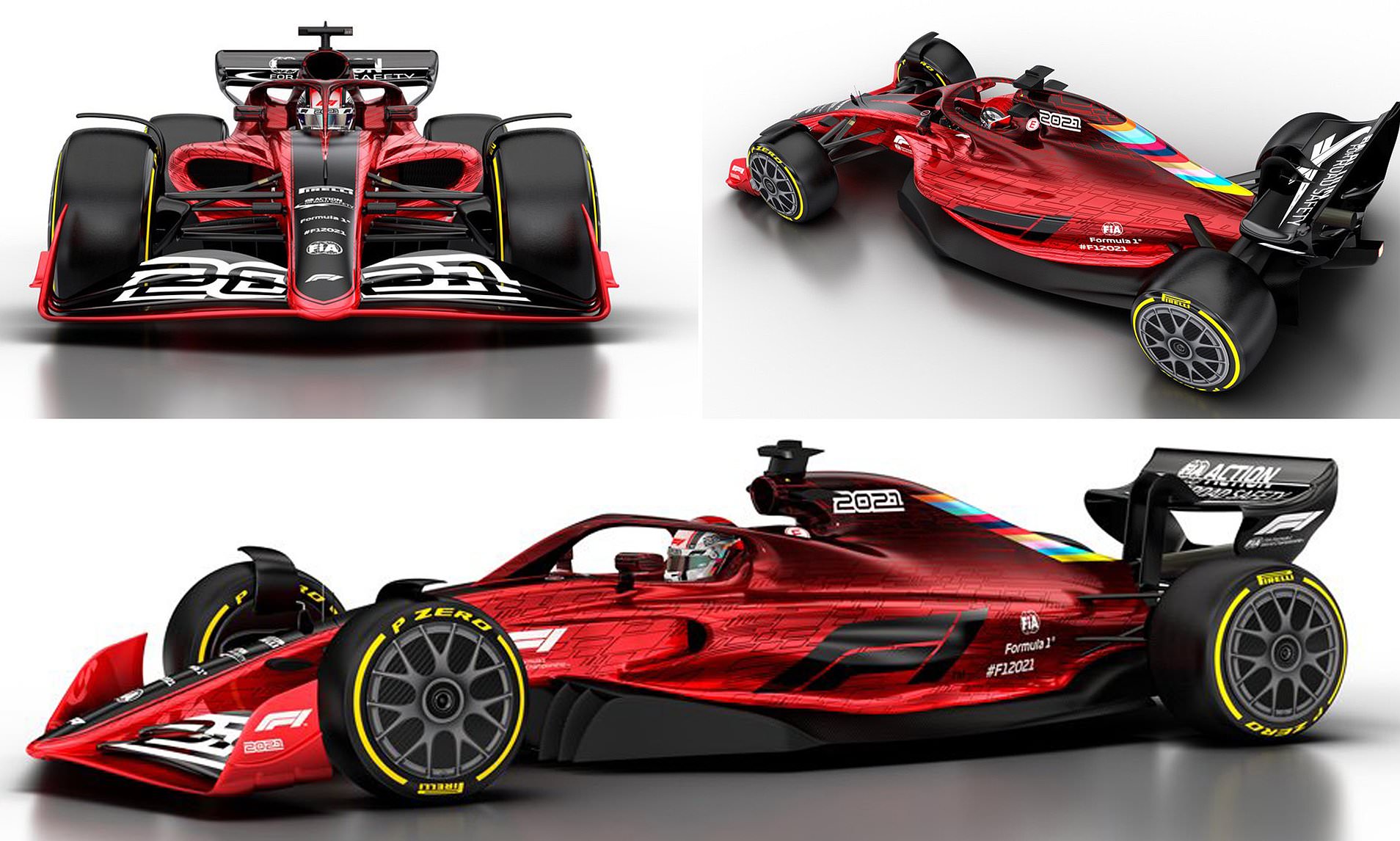 2021年f1赛车概念图!