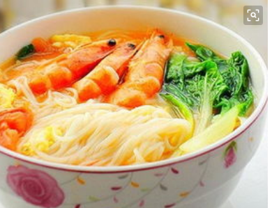 青菜鲜虾汤面:味美鲜香 营养丰富 一碗竟然不够吃