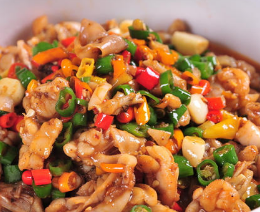 一组家常菜的美食照片,爆炒牛蛙,你吃过吗?