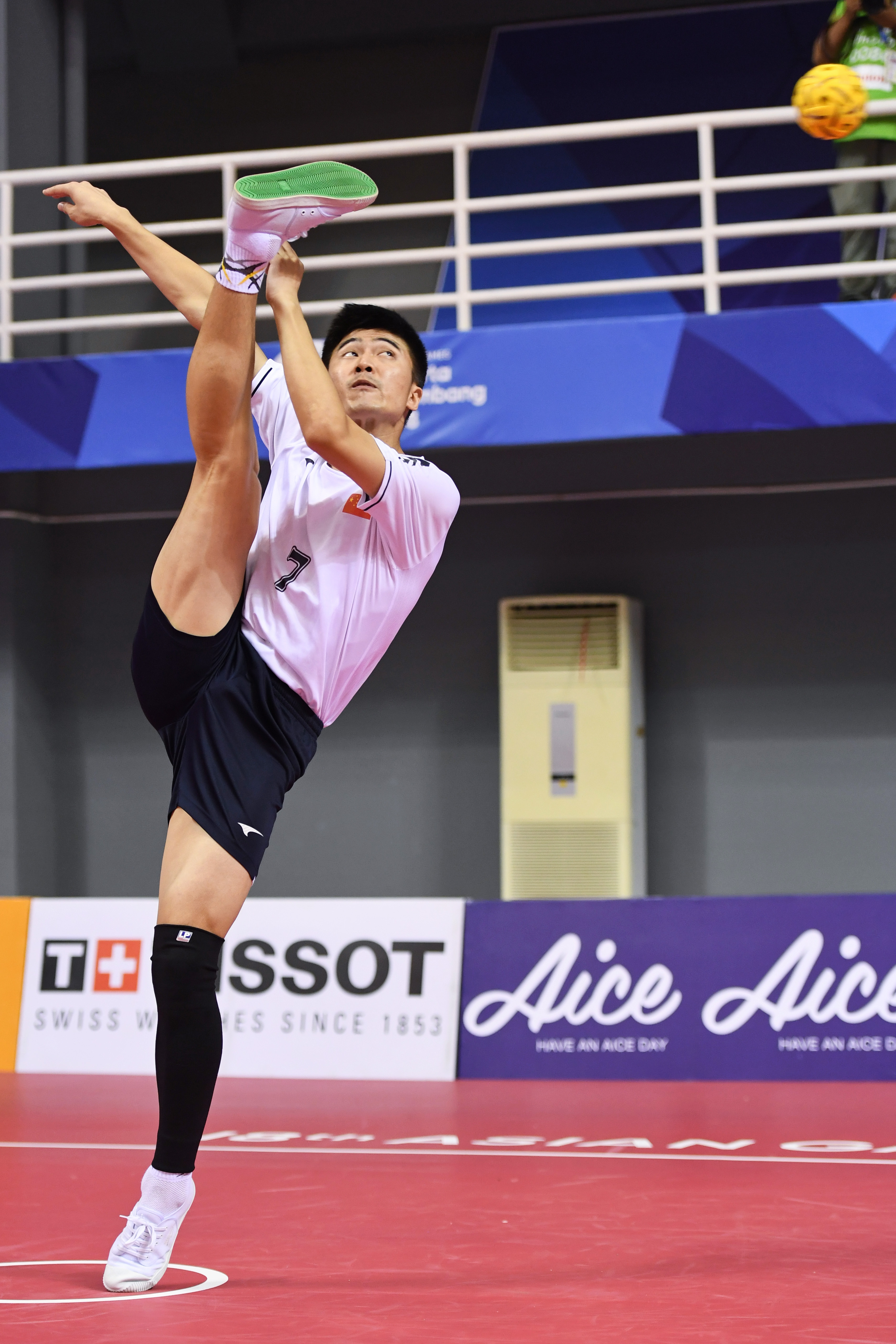 (亚运会)藤球——男子单组赛:中国不敌韩国