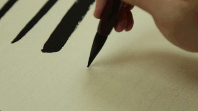 写毛笔字,怎样避免毛笔分叉?