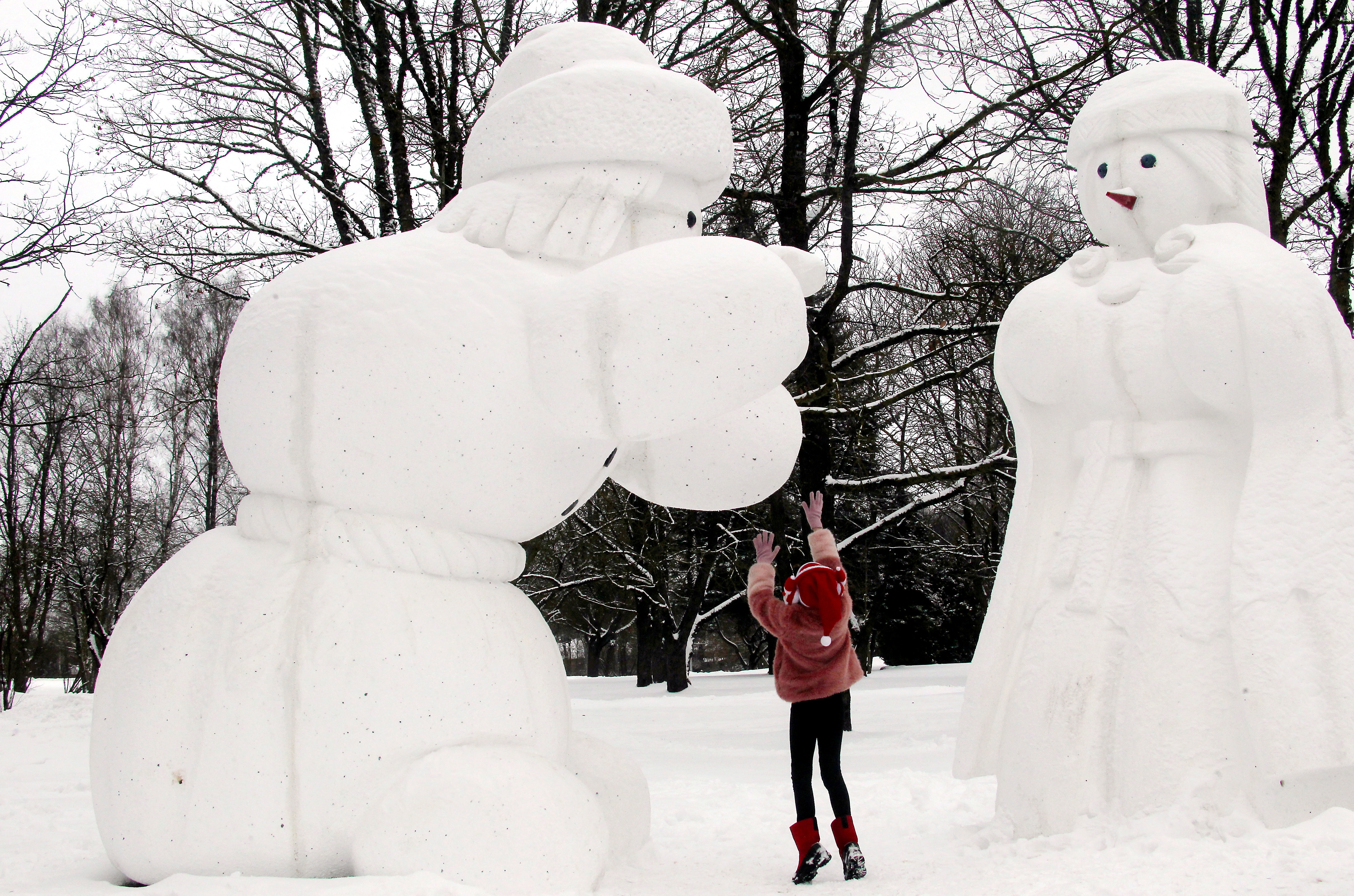 雪人雕塑