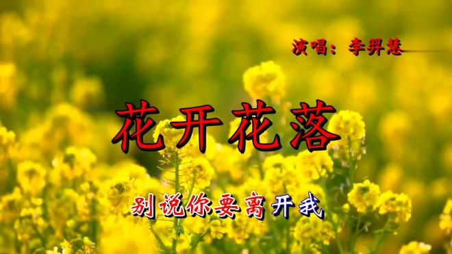 一曲《木棉花的春天》主题曲《花开花落》很苦很好听的苦情歌