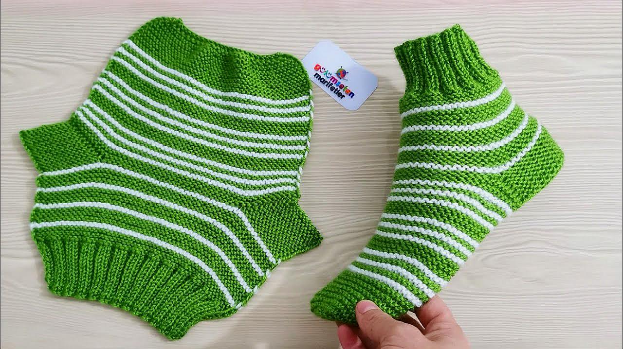 暖和又实用的冬季毛线袜子针织织法简单适合初学者