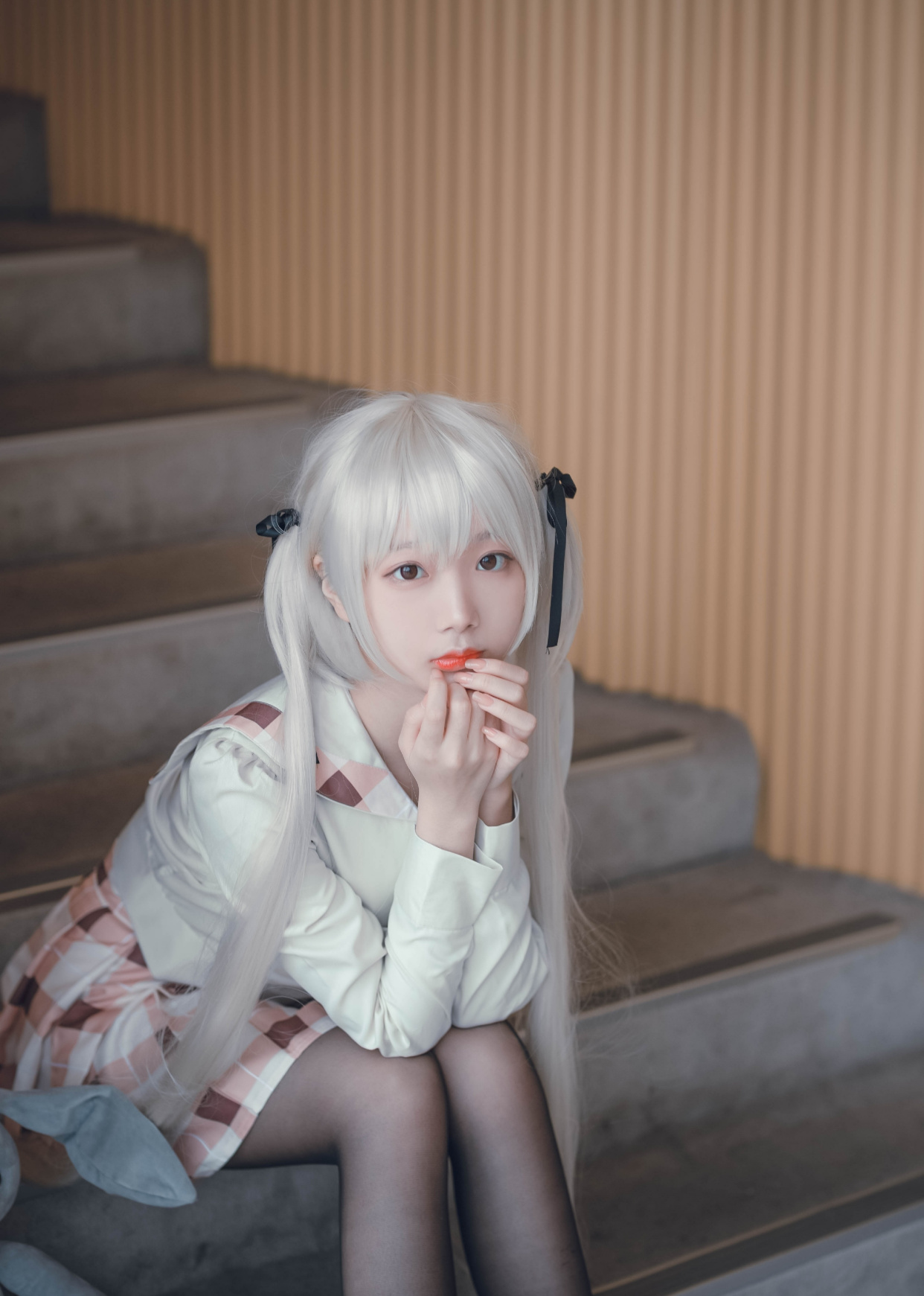 cosplay:春日野穹的丝袜控,无论"黑丝"还是"白丝"都轻松驾驭