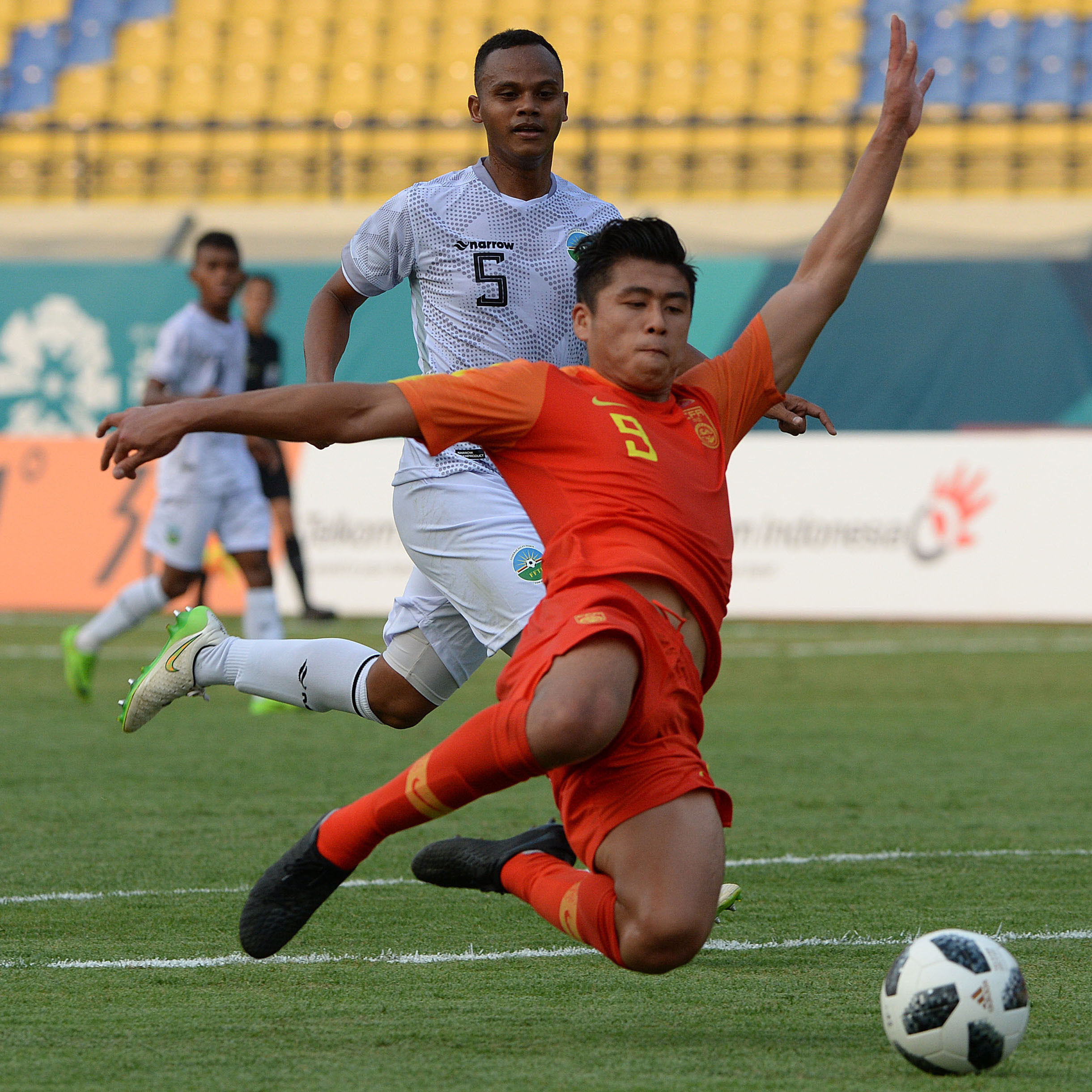 足球——男子小组赛:中国胜东帝汶(1)