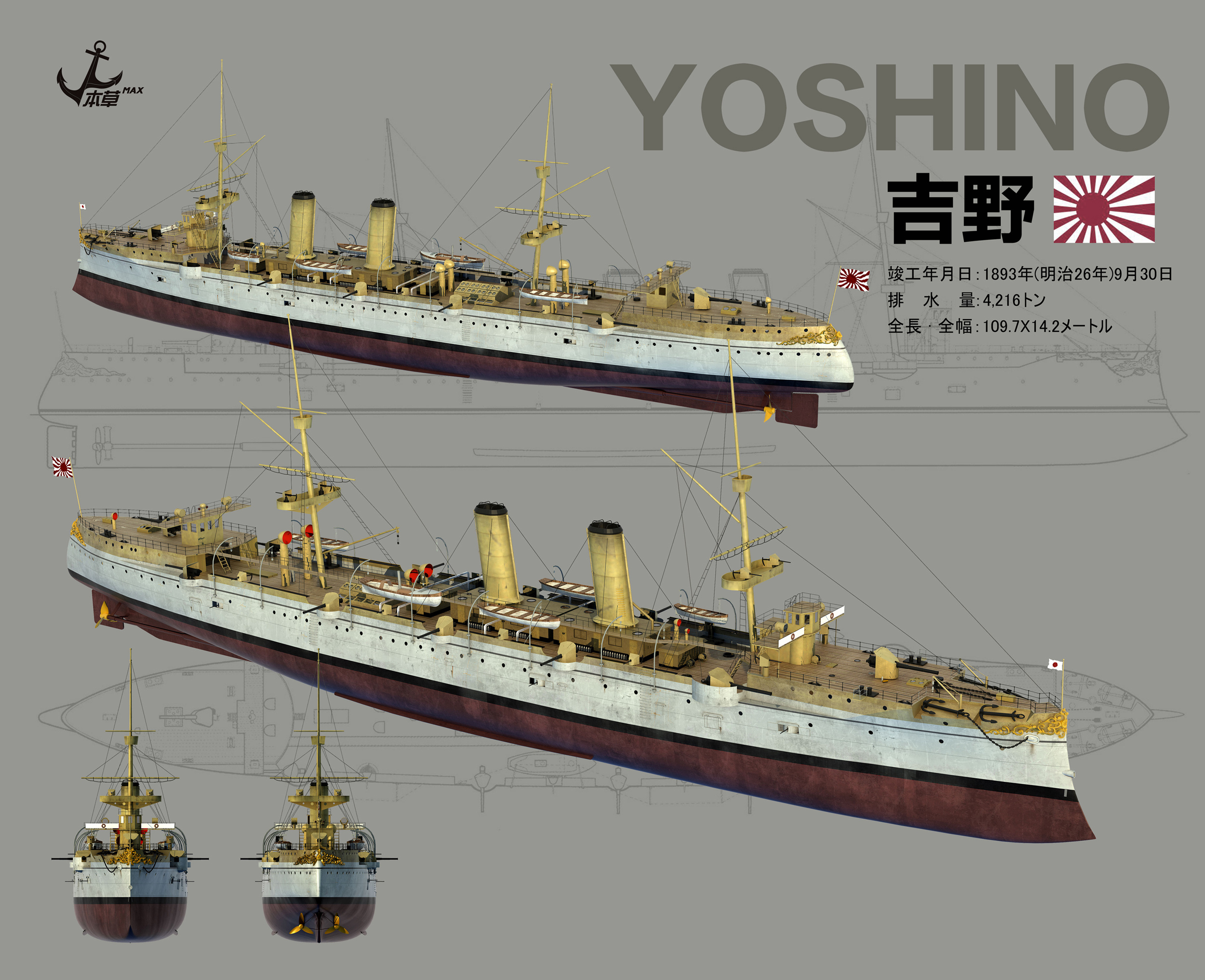吉野号大型巡洋舰图片