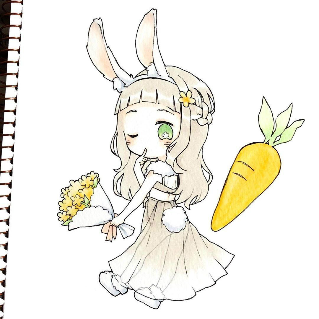 迷你卡通人物插画,表情画的超萌超可爱