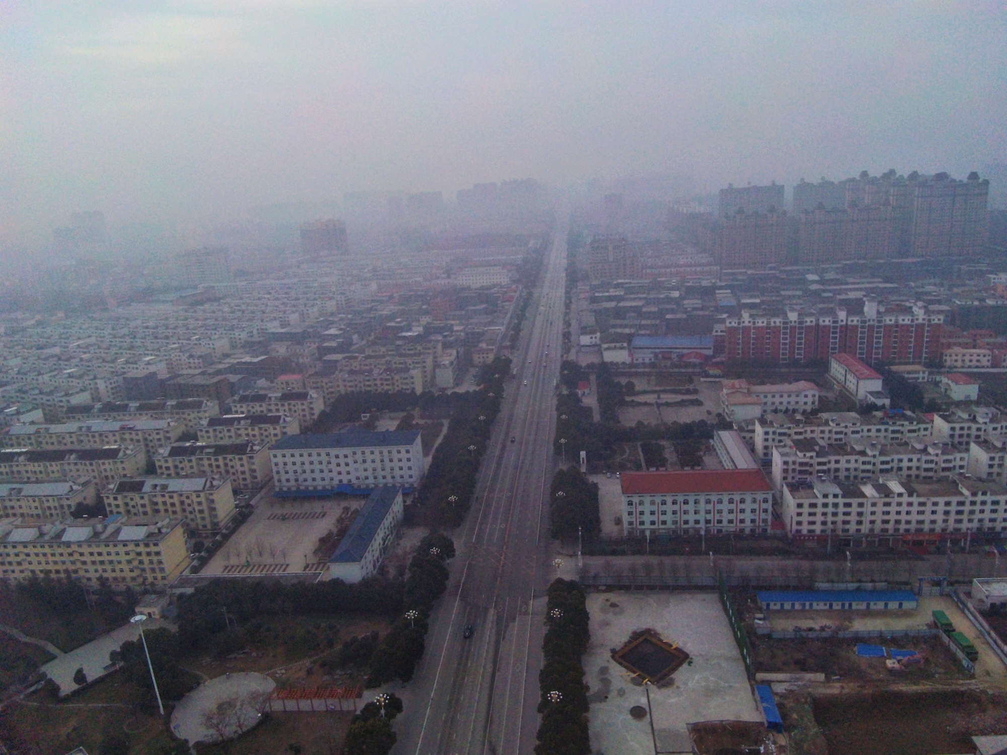 航拍河南平舆县城,高楼大厦林立,5线小城市即将升级为4线大城市