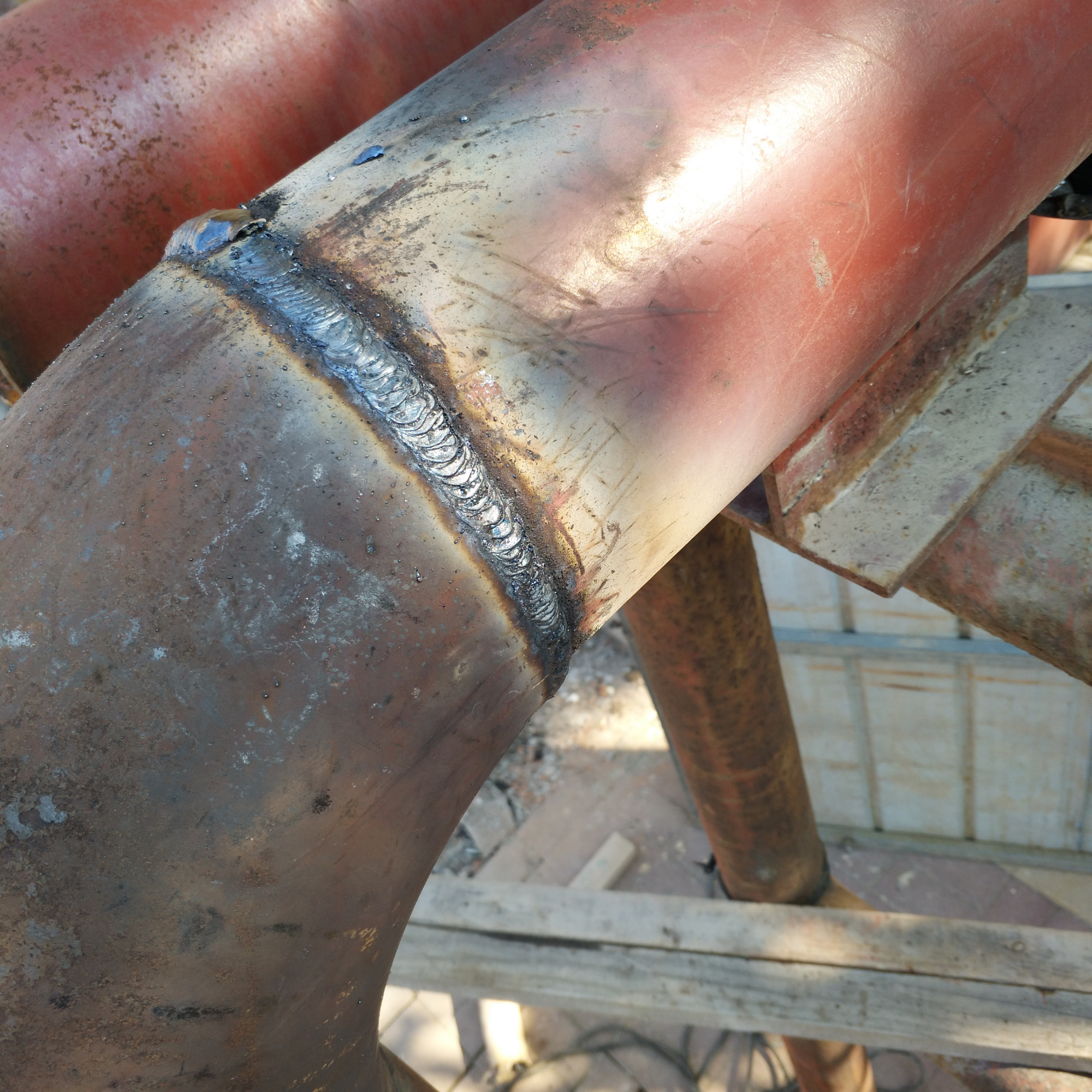 管道焊接图片,固定口多