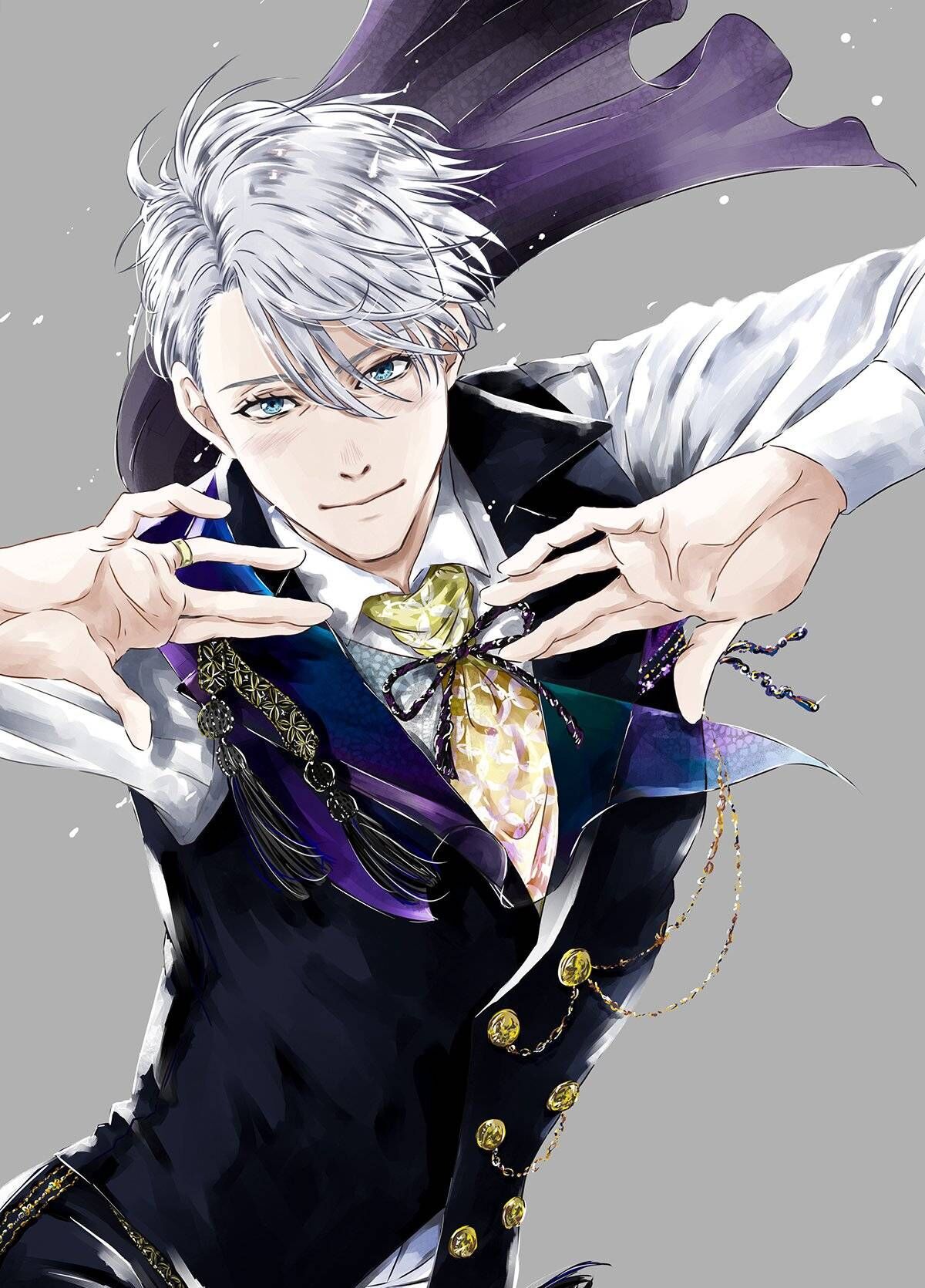 今日份的维勇插画不可错过,又苏又帅又撩人的花样滑冰王子