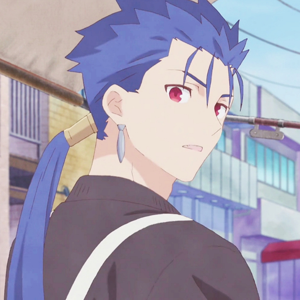 动漫男头,身穿围裙在鱼店打工的lancer